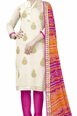 White Embroidered Chanderi Salwar 2
