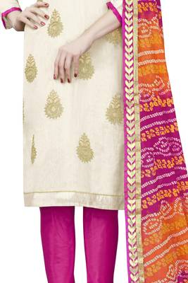White Embroidered Chanderi Salwar 3