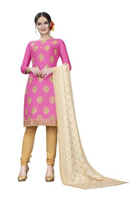 Pink Woven Cotton Salwar 1