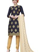 Navy-Blue Woven Cotton Salwar
