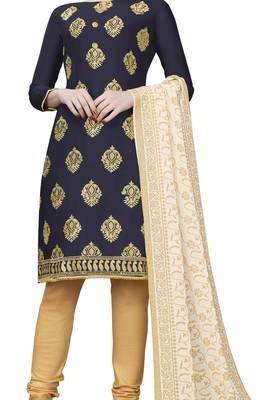 Navy-Blue Woven Cotton Salwar 2