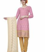 Pink Woven Cotton Salwar