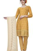 Yellow Woven Cotton Salwar