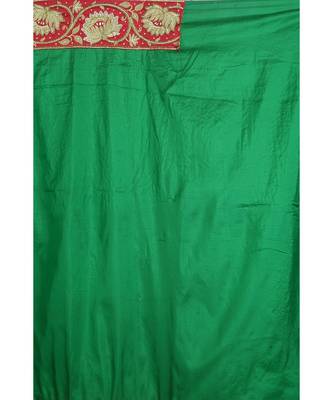 Green Embroidered Pure Silk Saree With Blouse 3