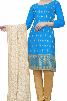 Sky-Blue Woven Cotton Salwar 2