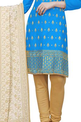 Sky-Blue Woven Cotton Salwar 3