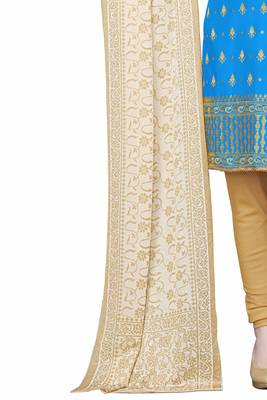 Sky-Blue Woven Cotton Salwar 4