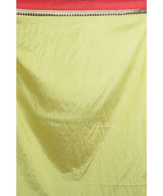 Gold Embroidered Raw Silk Saree With Blouse 3