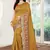 Yellow Embroidered Poly Silk Saree With Blouse