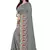 Grey Embroidered Poly Silk Saree With Blouse