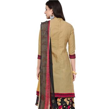 Beige Geometric Print Blended Cotton Salwar 2