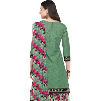 Green Abstract Print Blended Cotton Salwar 2