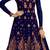 Blue Embroidered Georgette Salwar