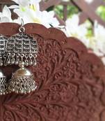 Oxidised Jhumki Earrings