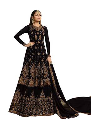 Black Embroidered Georgette Salwar 1