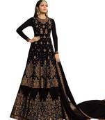 Black Embroidered Georgette Salwar