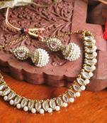 kundan choker necklace set with earrings