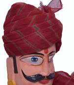 Maroon printed cotton men-wedding-dresses