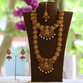 Temple jewellery south indian jewellery necklace set 1