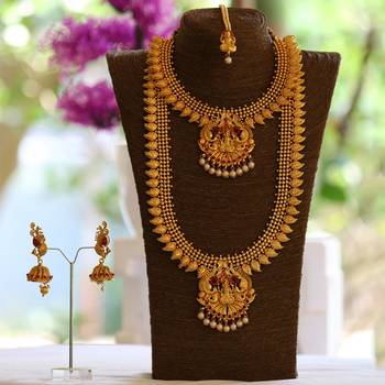 Temple jewellery south indian jewellery necklace set 1