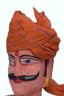 Orange printed cotton men-wedding-dresses 1