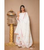 Off White plain Cotton stitched kurta sets