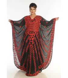 Black Georgette Embroidered Zari_Work Islamic-Kaftans