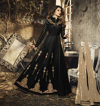 Black Embroidered Silk Blend Salwar 2