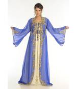 Multicolor Georgette Embroidered Zari_Work Islamic-Kaftans