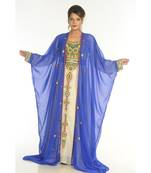 Multicolor Georgette Embroidered Zari_Work Islamic-Kaftans