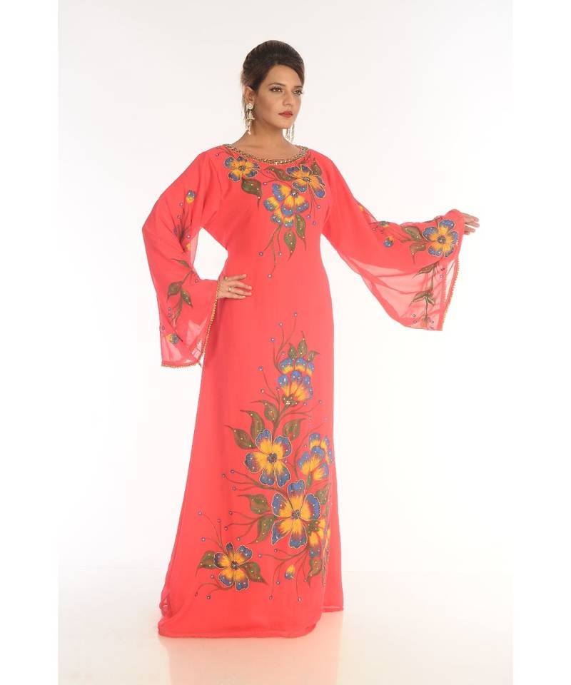 Gajri Georgette Embroidered Zari_Work Islamic-Kaftans