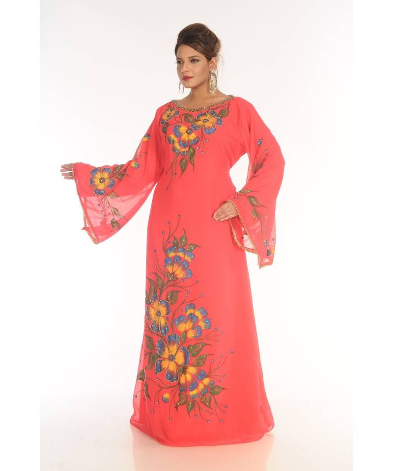Gajri Georgette Embroidered Zari_Work Islamic-Kaftans