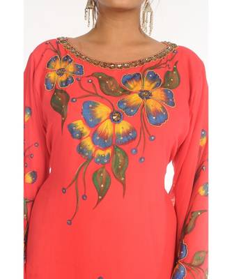 Gajri Georgette Embroidered Zari_Work Islamic-Kaftans 4