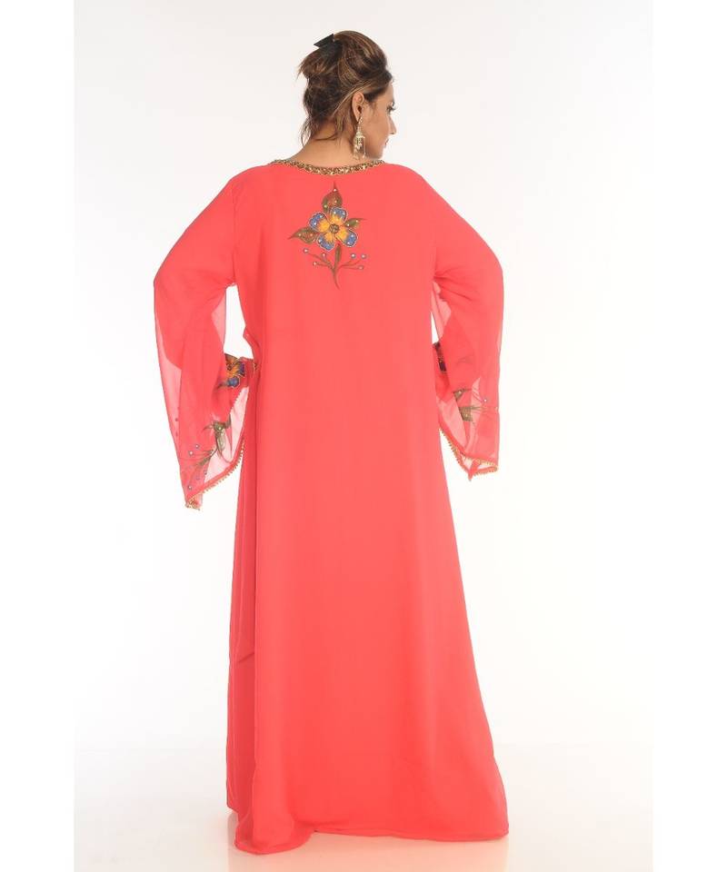 Gajri Georgette Embroidered Zari_Work Islamic-Kaftans