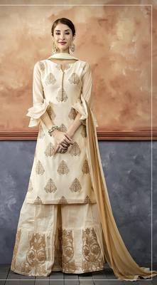 Cream Color Ready made suit 1
