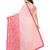 Peach printed georgette saree with blouse