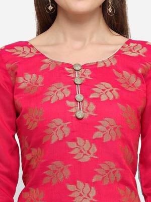Pink jacquard chanderi salwar 2