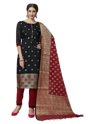Black jacquard jacquard salwar 1