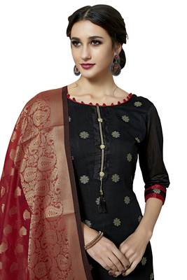 Black jacquard jacquard salwar 2