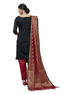 Black jacquard jacquard salwar 3