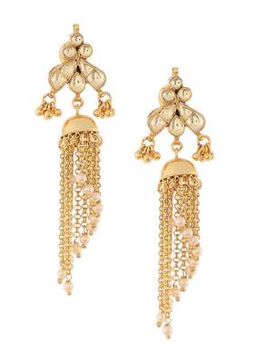 Gold Tone Kundan Inspired Jhumkis
 2