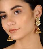 Gold Tone Kundan Inspired Jhumka
