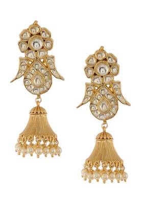 Gold Tone Kundan Inspired Jhumka
 2