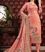 Peach Digital Print Crepe Salwar