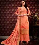 Orange Digital Print Crepe Salwar