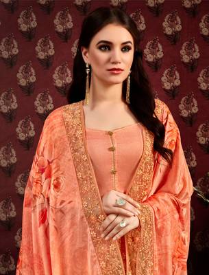 Orange Digital Print Crepe Salwar 2