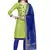 Light-green embroidered cotton salwar suit with chanderi cotton dupatta