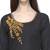 Black & Yellow beads cotton salwar unstitched salwar suit with banarsi dupatta