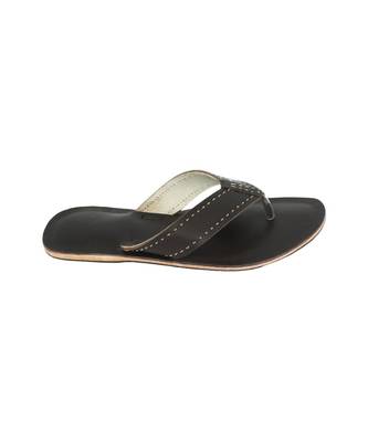 Dark brown Mens Leather Chappal 3