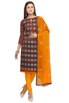 Brown banarasi banarasi brocade salwar
